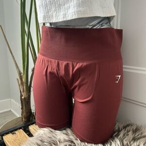 Gymshark Women's High-Waisted Red Bike Shorts